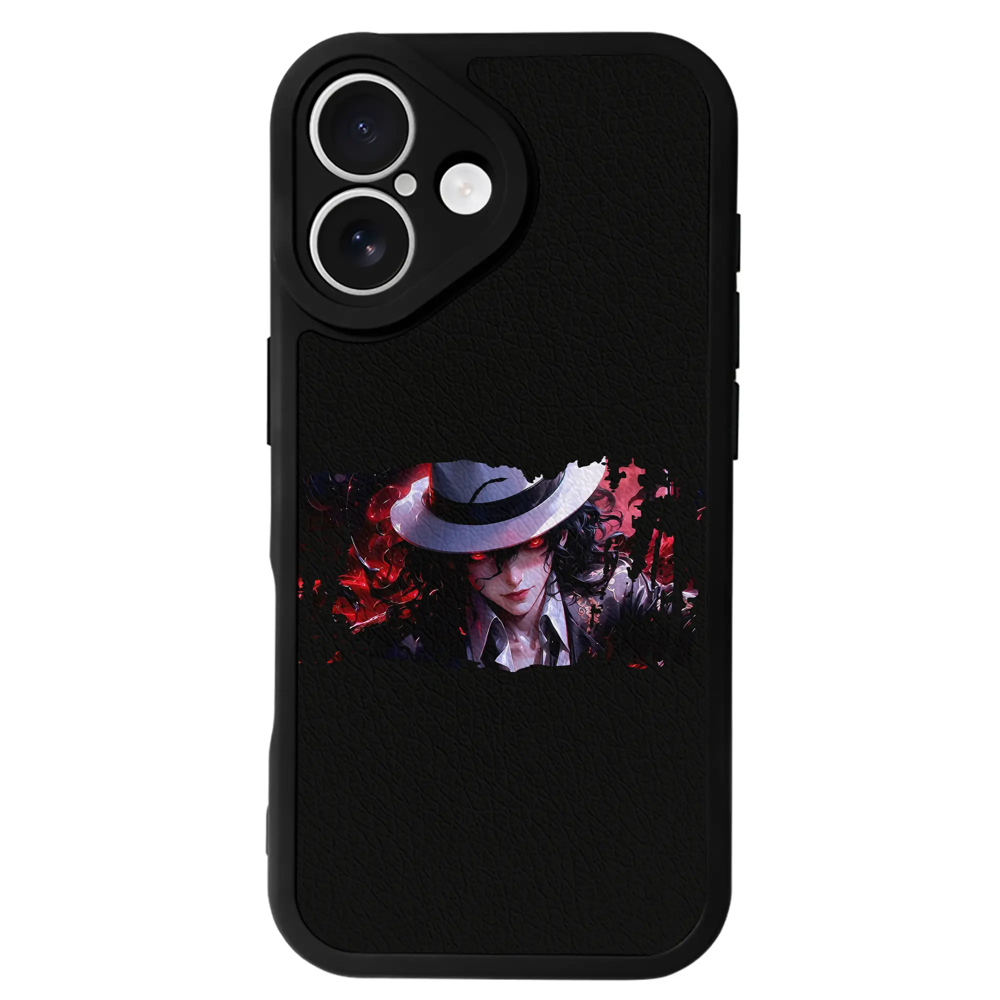 鬼滅の刃 グッズ,鬼舞辻 無惨 - IPhone 16シリーズ対応 ・ シリコンスマホケース ・ レザー調 ・ 高精度フィット ・ 耐衝撃 ・ ワイヤレス充電対応 ・ 精密カット